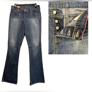 Vintage Abercrombie & Fitch Button Fly Jeans Flare Leg Medium Wash Size 29